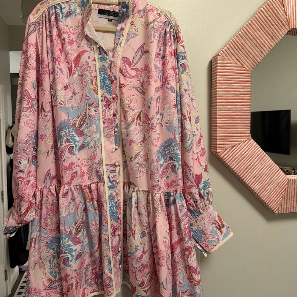 Floral Paisley Pink Mini Dress